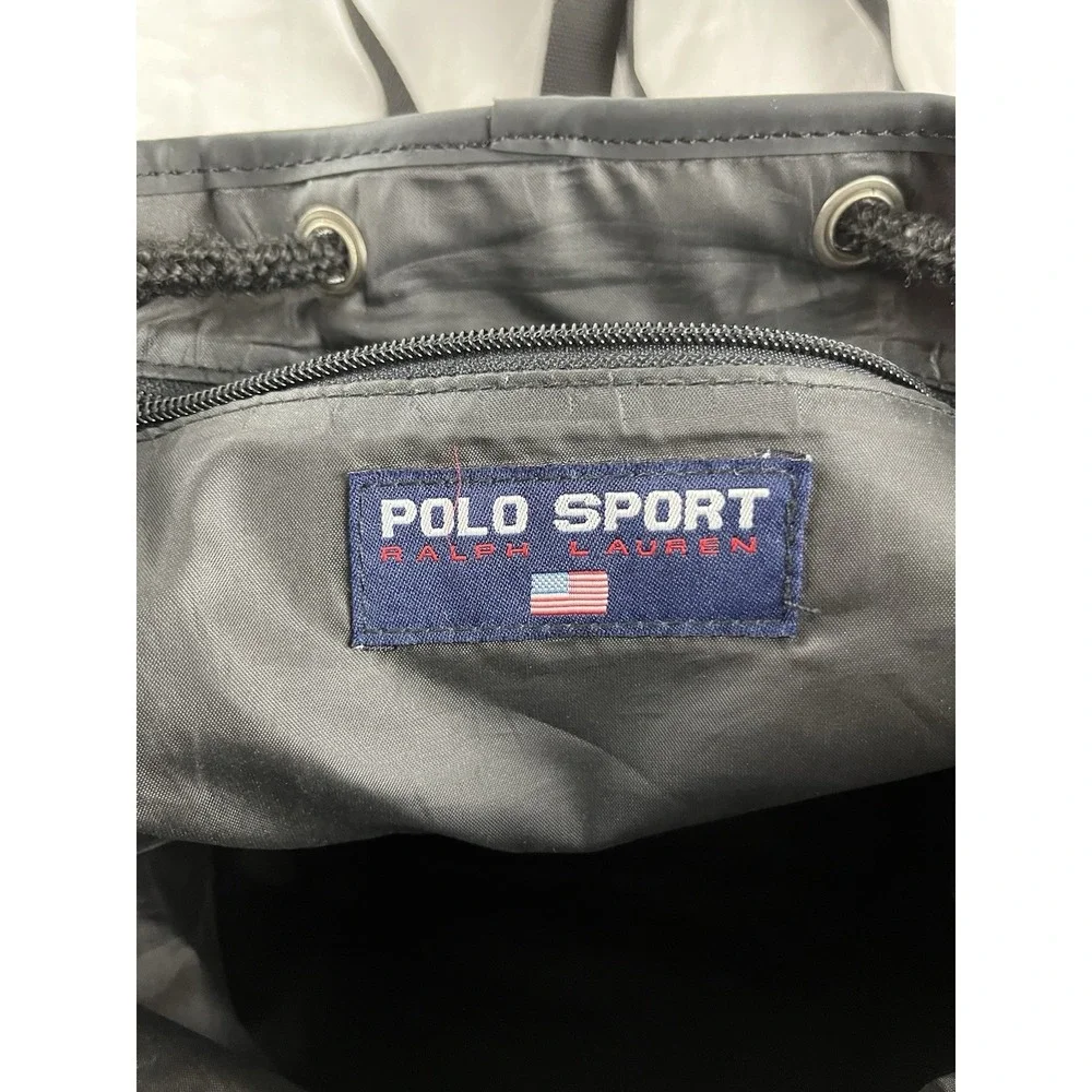 Vintage Polo Sport Ralph Lauren Backpack Red Black Rucksack Drawstring